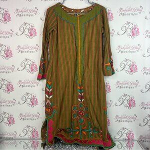 GENERATION woman long dress Multicolor Embroidered Long Sleeve Dress